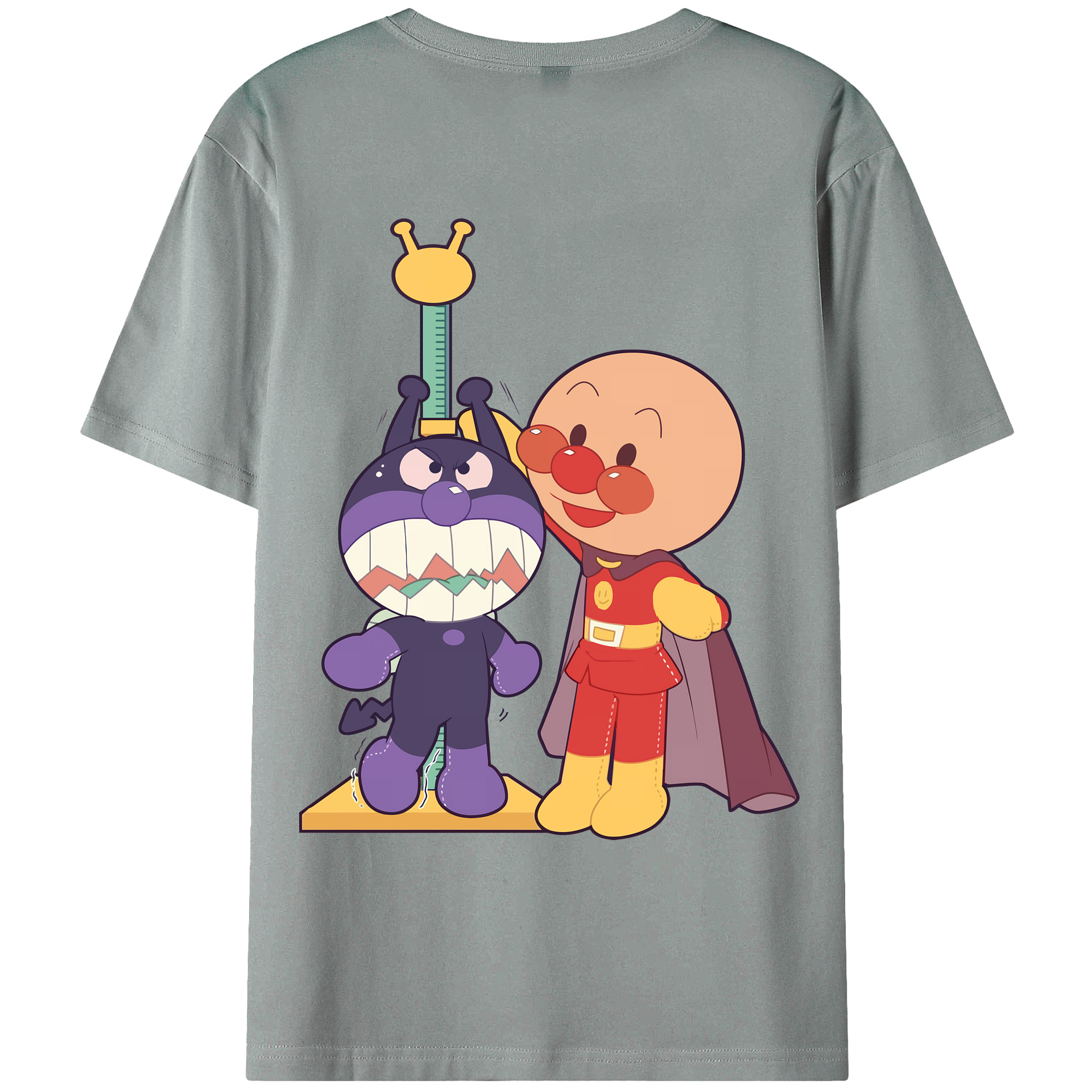 （画像用） アンパンマン Anpanman 綿100％ メンズ半袖Tシャツ（バックプリント） 通気性